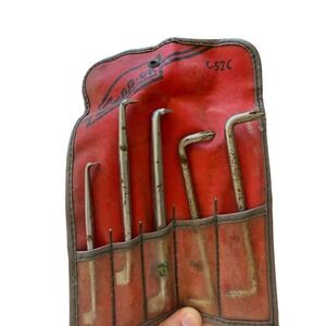 Vintage Snap-on C-52C Offset Screwdriver Set 4 Piece with Red Pouch USA Made